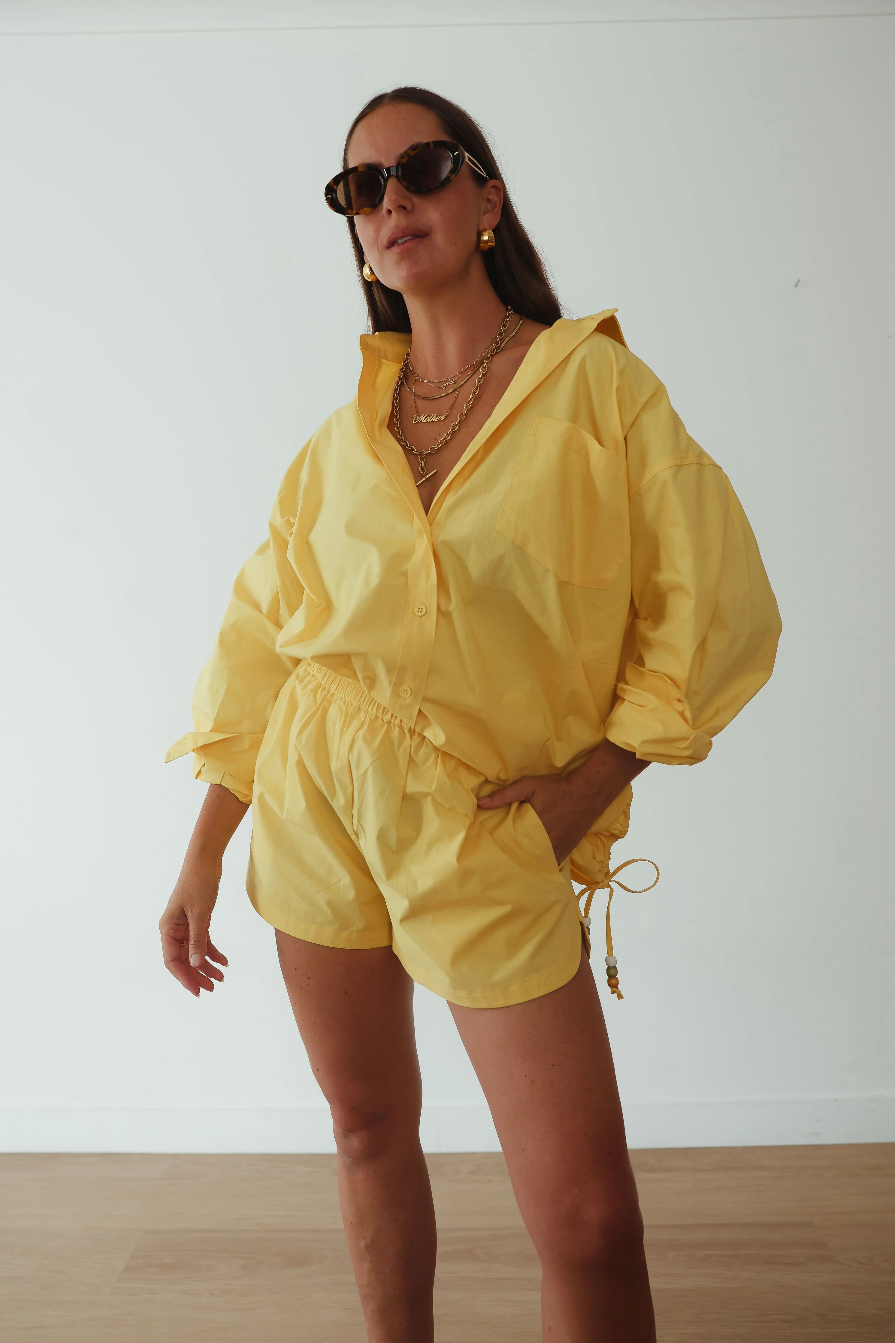 Chloe cotton short - golden yellow - Image 3