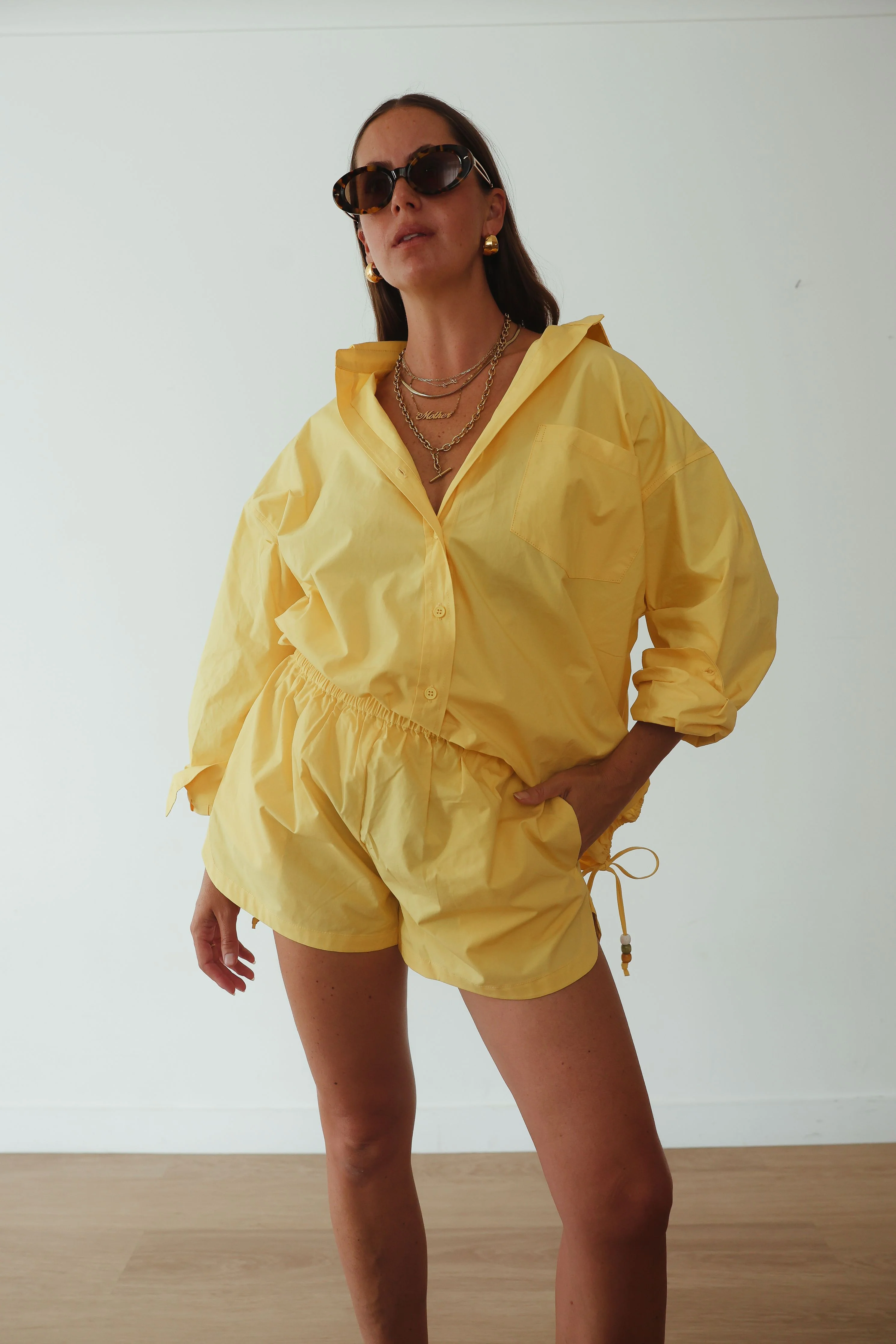 Chloe cotton short - golden yellow - Image 4