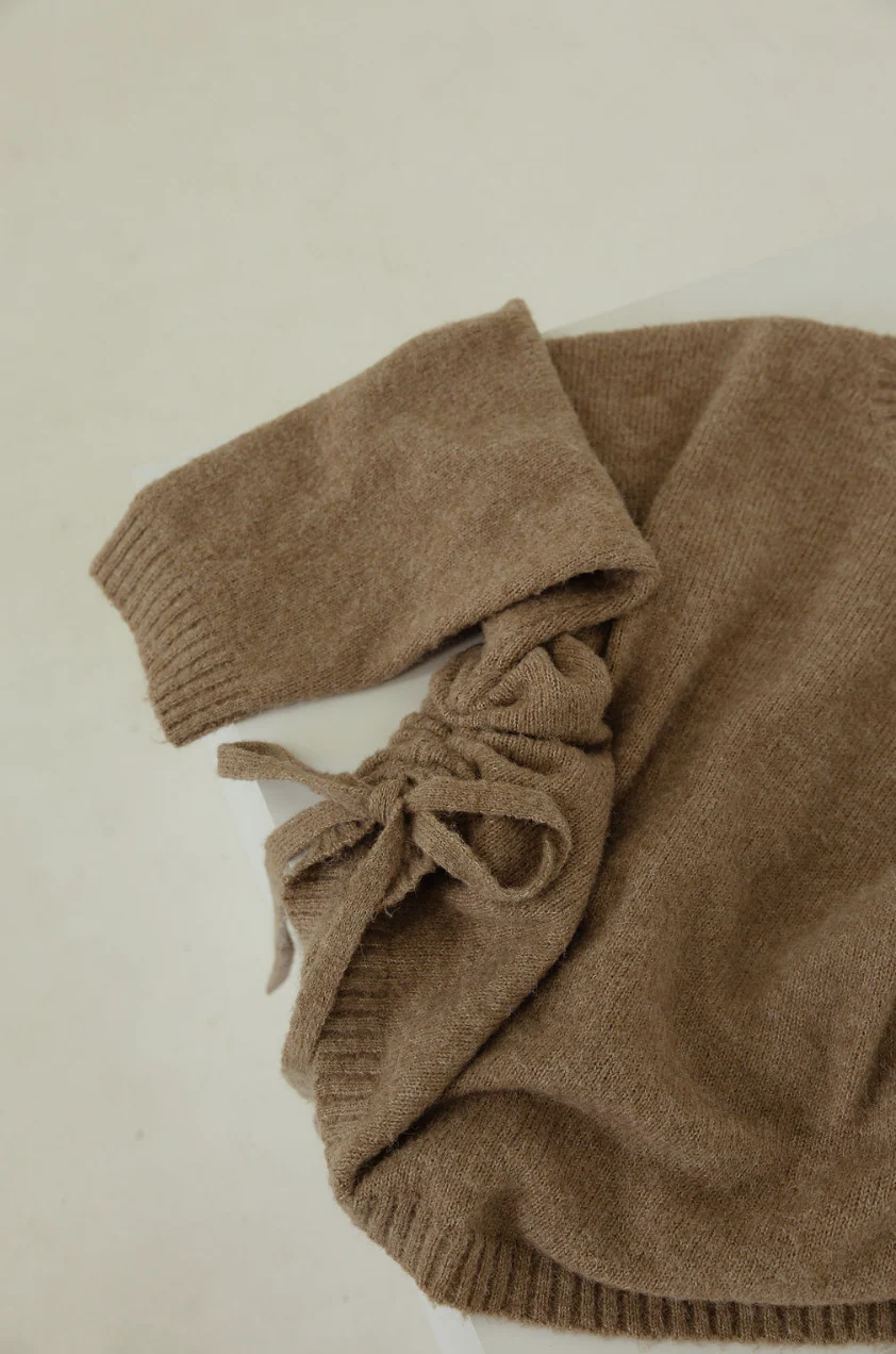 Isabel tie side knit - oatmeal - Image 10