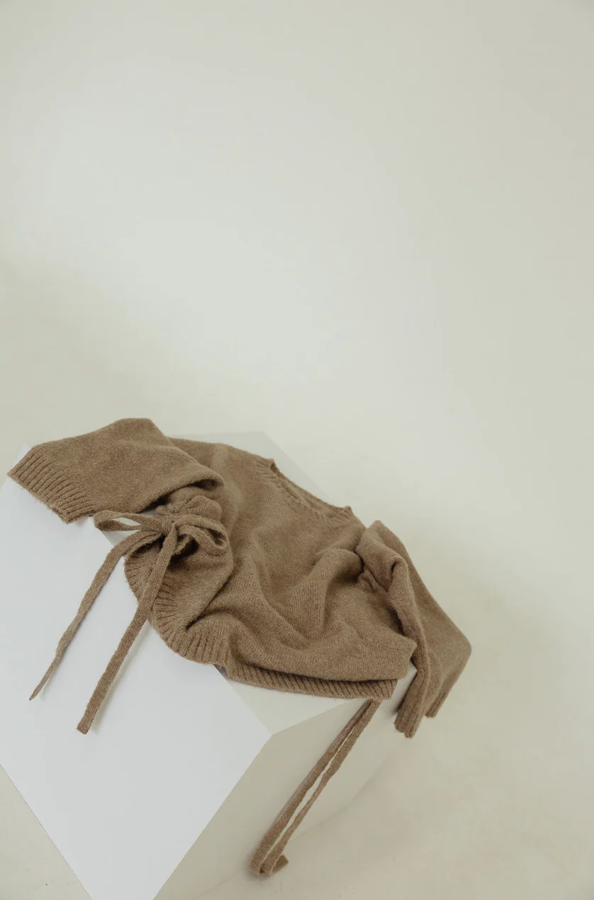 Isabel tie side knit - oatmeal - Image 9