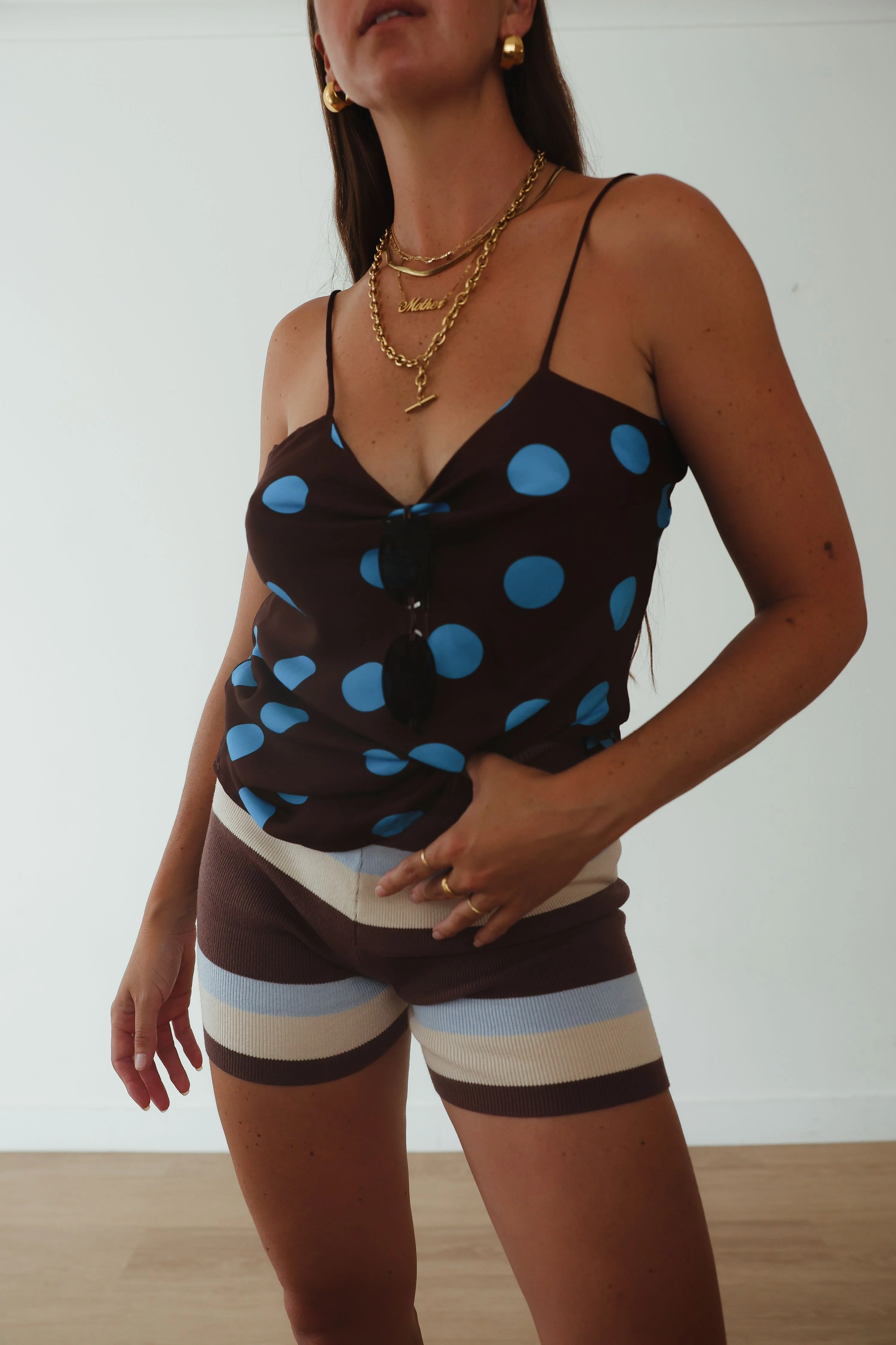 Womens knit short - stripe - Image 11
